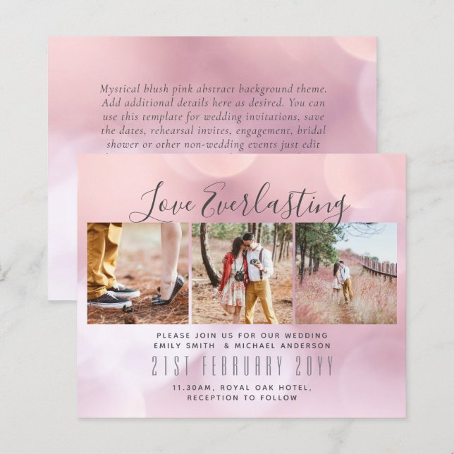Collage photo d'amour éternel Événement de mariage (Devant / Derrière)