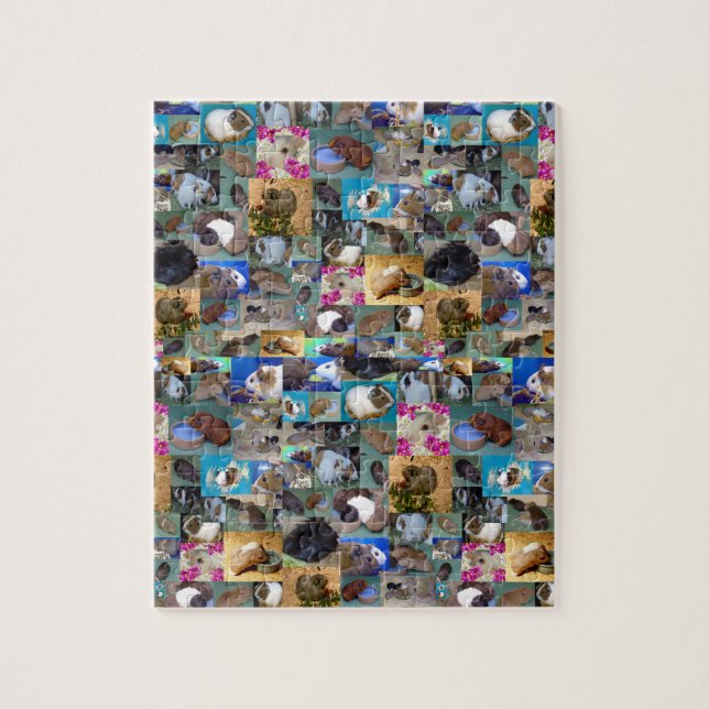 Collage photo de cochon de Guinée, Puzzle de Jigsa (Vertical)