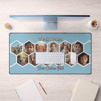 Collage photo de famille en forme d'hexagone