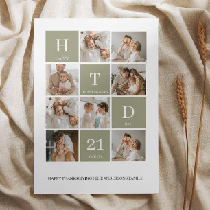 Collage photo de la famille verte personnalisée   