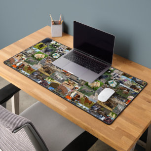 Collage photo de la ferme, Mat de bureau