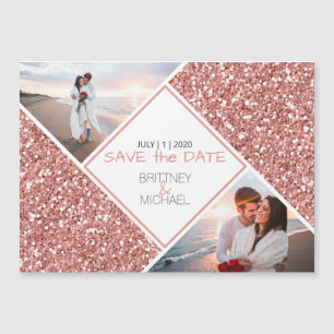 Collage photo de la Parties scintillant Rose Gold