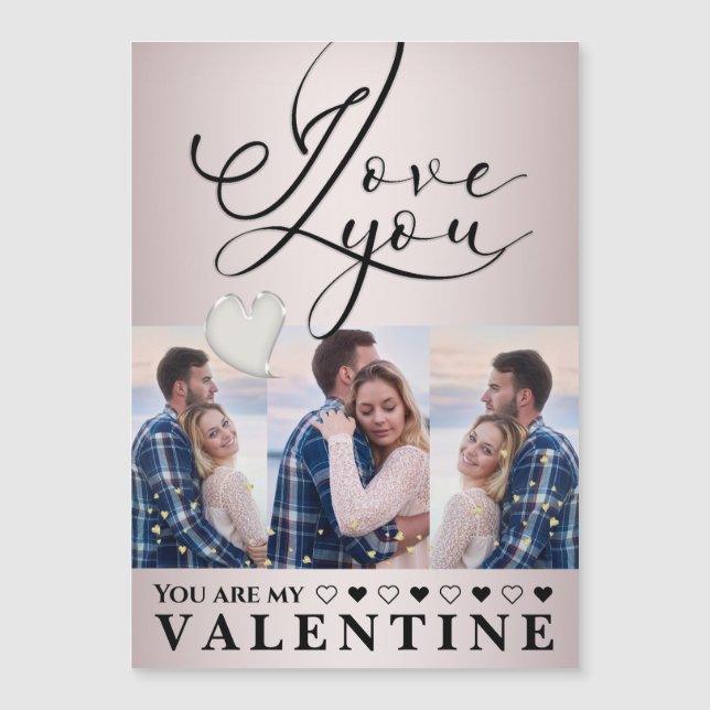 Collage photo de la Saint-Valentin moderne (Devant)