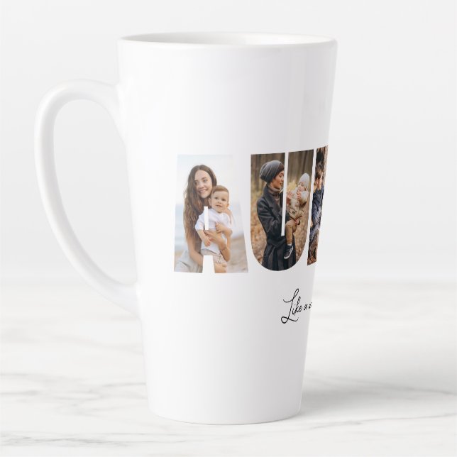 Collage photo de la tante Latte Mug (Gauche)