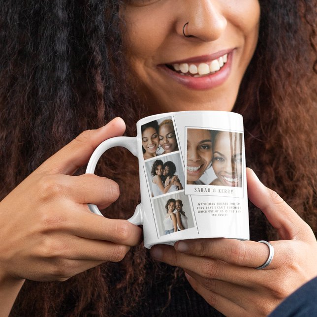 Collage photo de meilleures amies Tasse (Créateur téléchargé)