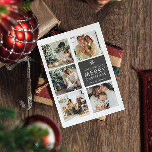 Collage photo de Noël   Joyeux Noël   Noir