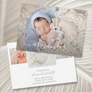 Collage photo de nouveau-né Annonces de naissance