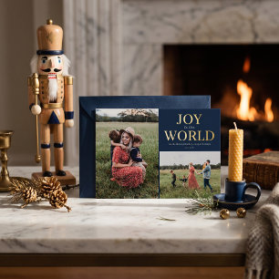 Collage photo de vacances Joy to the World en feui