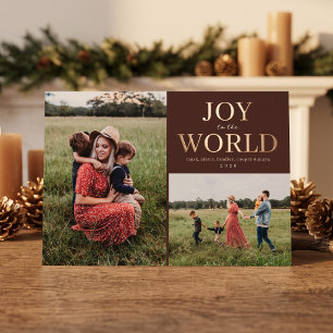 Collage photo de vacances Joy to the World en feui