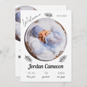 Collage photo du nouveau-né Faire-part de naissanc