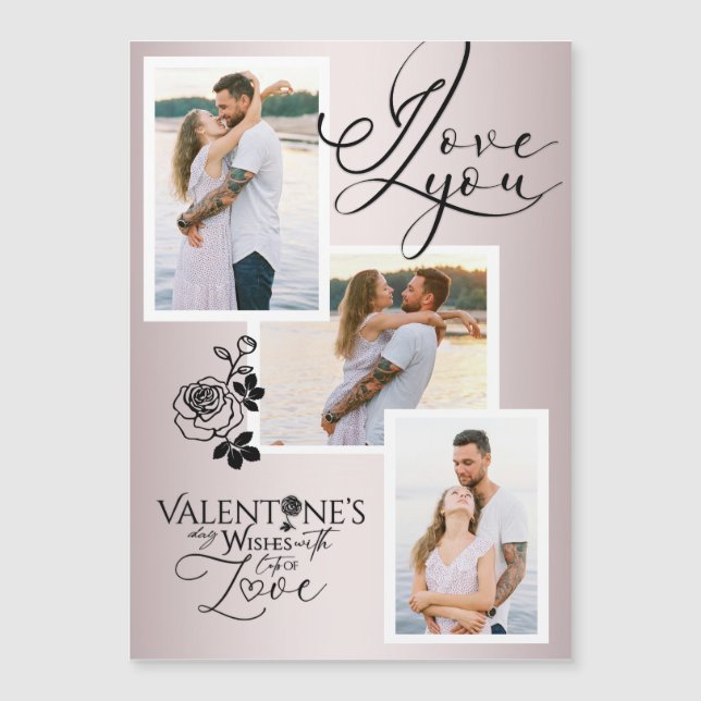 Collage photo élégant pour la Saint-Valentin (Devant)