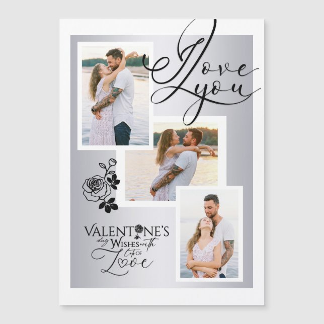 Collage photo élégant pour la Saint-Valentin (Devant)