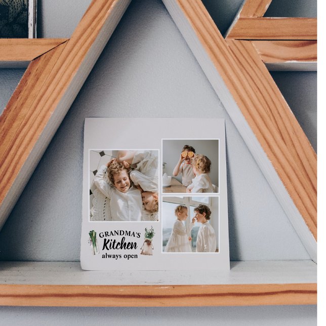 Collage Photo & Grand-Mère Cuisine Toujours Ouvert (Créateur téléchargé)