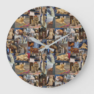 Collage photo Kitten, horloge murale