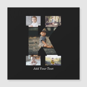 Collage photo Lettre K Noir et Blanc