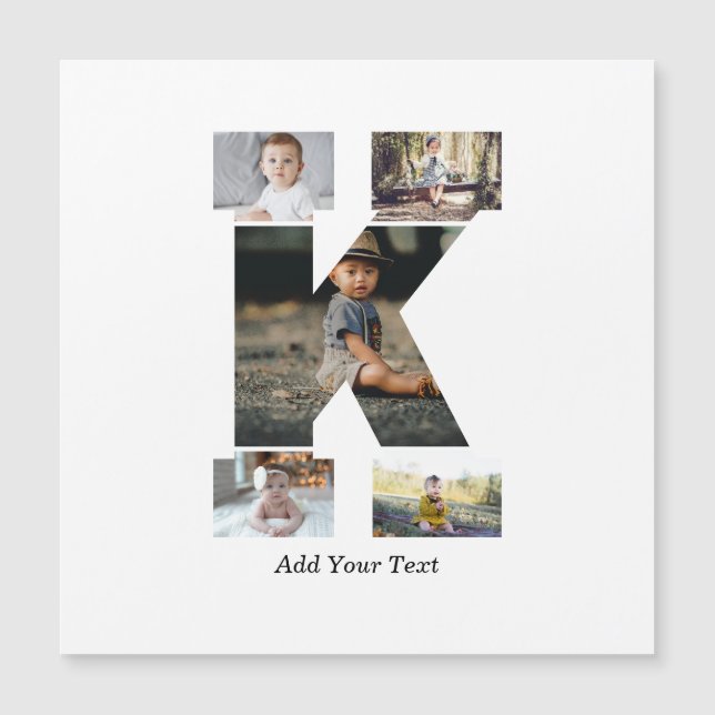 Collage photo lettre noir et blanc K (Devant)