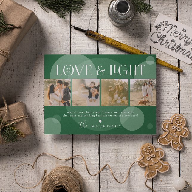 Collage photo Love & Light Carte de Noël (Créateur téléchargé)