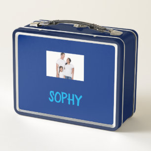 COLLAGE photo Lunchbox BLUE WHITE À Personnaliser