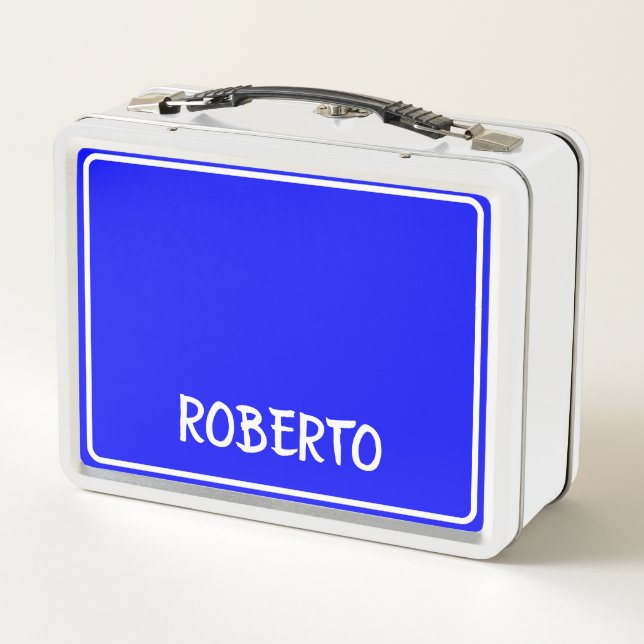 COLLAGE photo Lunchbox BLUE WHITE À Personnaliser (Dos)