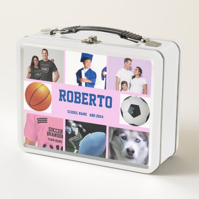COLLAGE photo Lunchbox PINK, PURPLE À Personnalise (Devant)