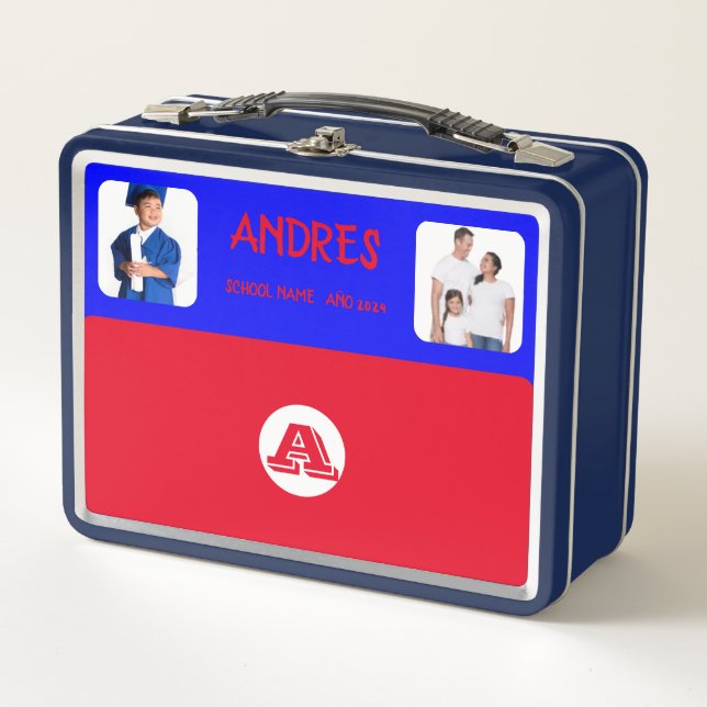 COLLAGE photo Lunchbox RED BLUE Pour Customiser (Devant)