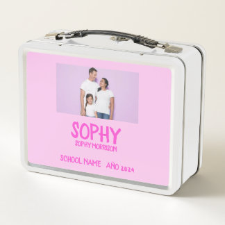 COLLAGE photo Lunchbox rose, BLANC Pour Customiser