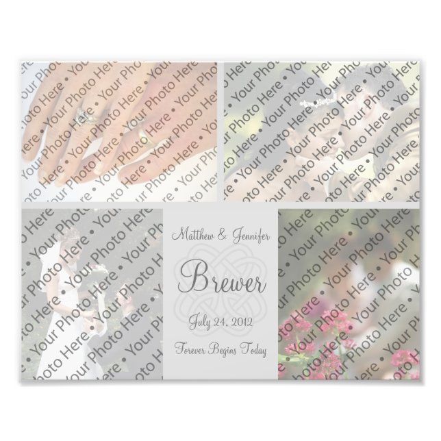 Collage photo Mariage gris personnalisé Imprimer a (Devant)