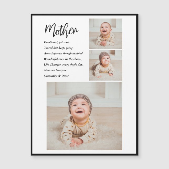 Collage Photo & Meilleure Citation Mère Cadeau Cha (Devant)