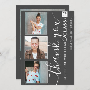 Collage photo Merci de graduation 2022 gris foncé