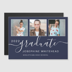 Collage photo moderne Graduation 2022 Navy Blue