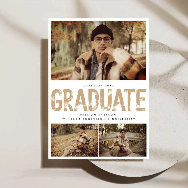 Collage photo moderne Graduation Invitation (Créateur téléchargé)