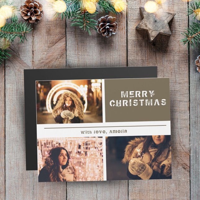 Collage Photo Moderne Joyeux Noël (Créateur téléchargé)