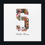 Collage photo noir et blanc numéro 5<br><div class="desc">Ce produit personnalisable est l'endroit où les photos sont disposées pour former la forme d'un nombre. Il est souvent utilisé pour les célébrations importantes comme les anniversaires, les mariages ou les réalisations, permettant aux utilisateurs de mettre en valeur des images mémorables dans un seul affichage accrocheur. Les conceptions proposent généralement...</div>