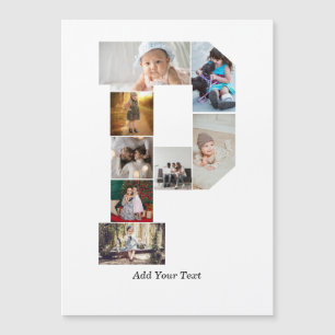 Collage photo P en lettres noires et blanches