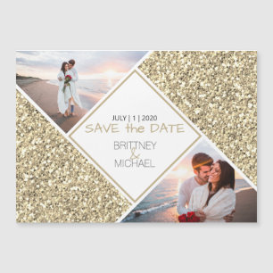 Collage photo Parties scintillant or