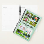 Collage photo personnalisé 12 - Family Matters Dai<br><div class="desc">Planifiez vos journées avec ce planificateur familial et amical. Le modèle est configuré pour vous pour ajouter 12 de vos propres photos, qui formeront automatiquement un collage sur les couvertures avant et arrière. Le design comporte une belle typographie manuscrite qui dit "questions familiales" avec l'année (qui est modifiable). Vous pouvez...</div>