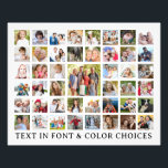 Collage photo personnalisé 45 Photos personnalisée<br><div class="desc">Créez un collage photo personnalisé avec ce modèle facile à télécharger pour 45 images et votre texte personnalisé dans votre choix de styles et de couleurs de police (en texte noir contre un arrière - plan blanc modifiable). Commémorez une occasion spéciale, un anniversaire ou un anniversaire, présentez des photos de...</div>