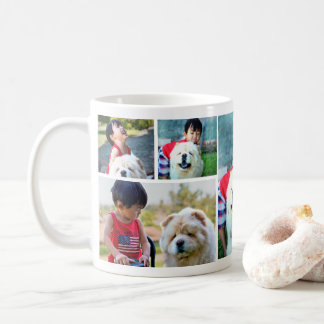 Collage photo personnalisé 7 Photo Mug café
