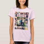 Collage photo personnalisé Coeurs et texte T-Shirt<br><div class="desc">Tee cool personnalisé. Ajoutez vos propres photos. Ajoutez facilement vos photos préférées, éditez le filtre photo, le style T-shirt et la couleur et la police (taille, style, couleur... ). Pour des résultats optimaux, il est recommandé d'utiliser des photos avec le sujet face à l'avant, centré et avec un arrière -...</div>