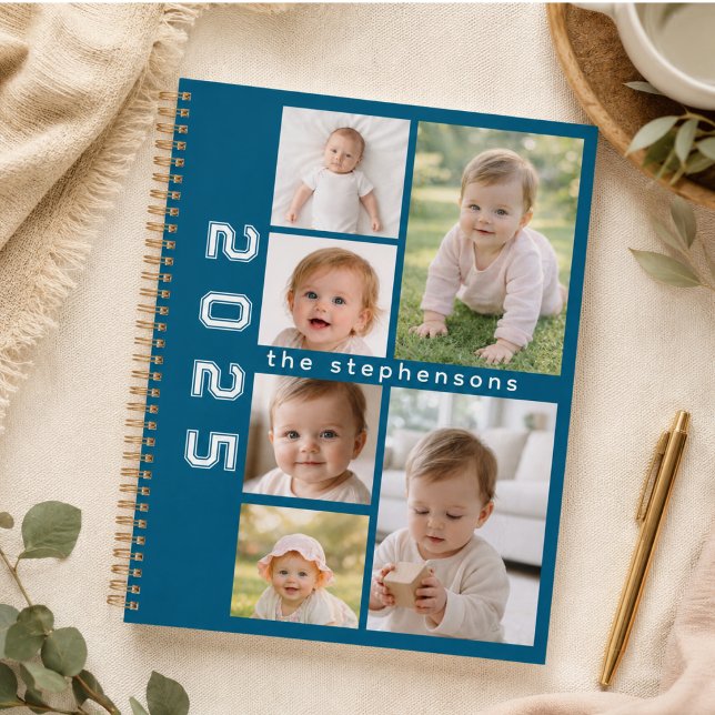 Collage photo personnalisé moderne 6 (Modern 6 Photo Collage Personalized Planner)