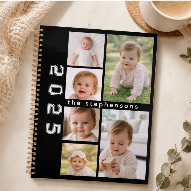 Collage photo personnalisé moderne 6 (Modern 6 Photo Collage Personalized Planner)