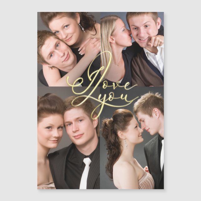 Collage photo pour la Saint-Valentin Je t'aime (Devant)