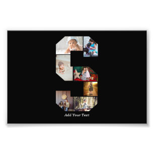 Collage photo S en lettres noires et blanches