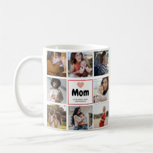 Collage photo simple et chic Mug avec coeur