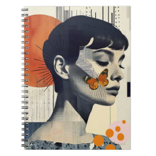 Collage Portrait Abstrait Carnet "Whisper"