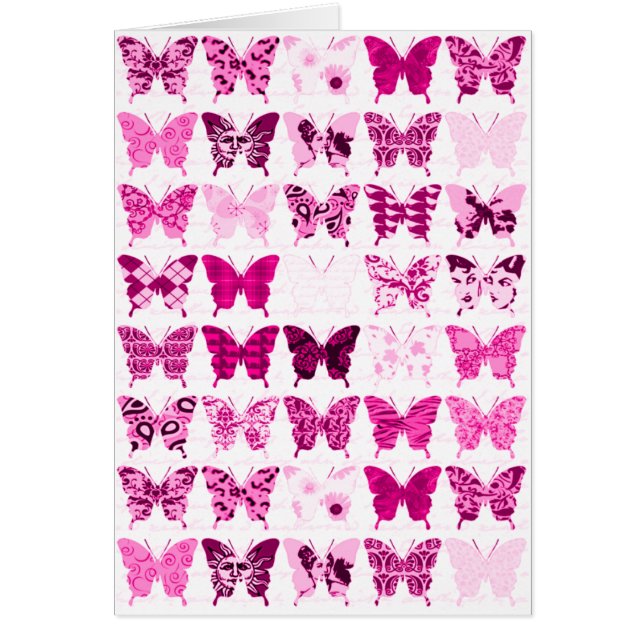 Collage rose de papillon (Devant)