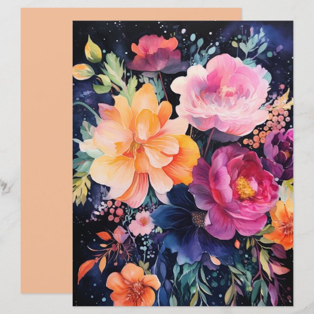 Collage Roses Pivoine (Devant / Derrière)