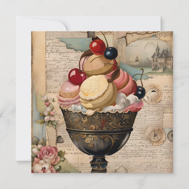 Collage vintage de friandises délicieuses  (Devant)