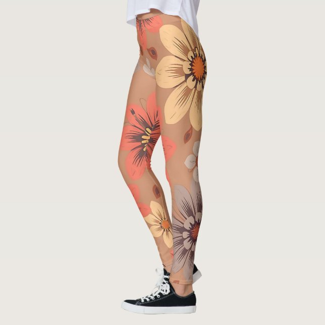 Collant à motif floral chaud (Gauche)