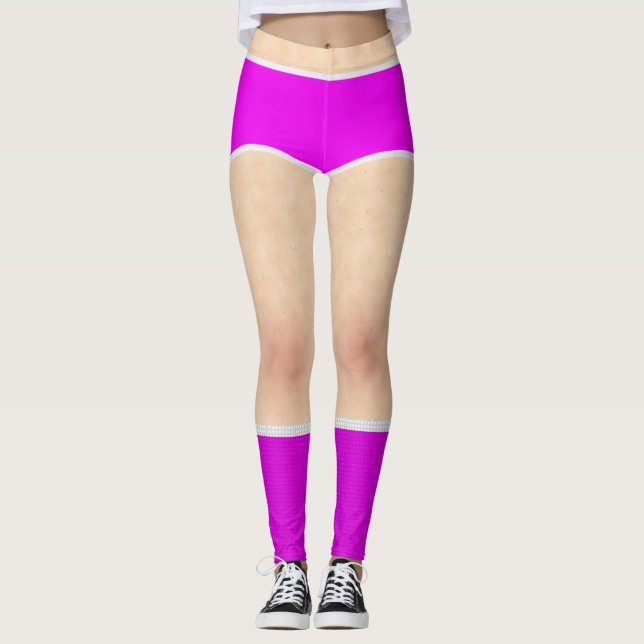 Collant de sous-vêtements et chaussettes rose et b (Devant)